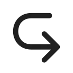 Arrow Curve Right SVG Icon